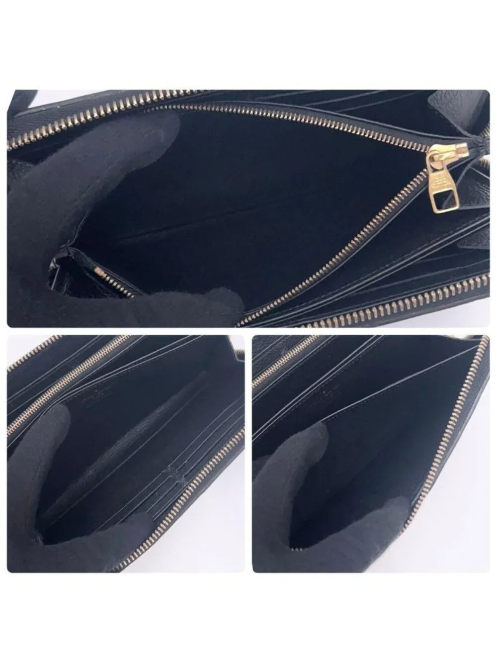 Louis Vuitton Monogram Empreinte Zippy Wallet Noir